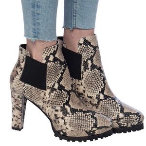 ALLSAINTS snakeskin boots ankle booties